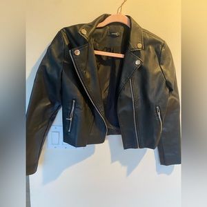 SHEIN Cropped Leather Jacket